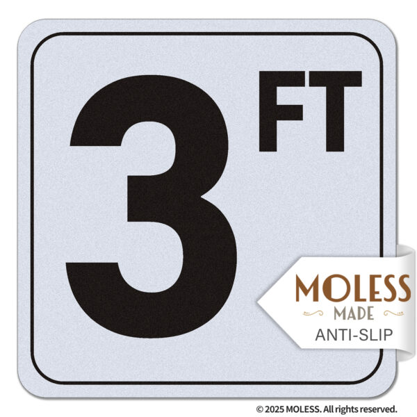 MOLESS 3FT Pool Depth Stickers - 6x6″ Anti-Slip Pool Number Markers