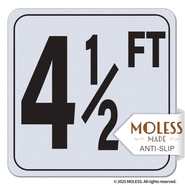 MOLESS 4½ FT Pool Depth Stickers - 6x6″ Anti-Slip Pool Number Markers