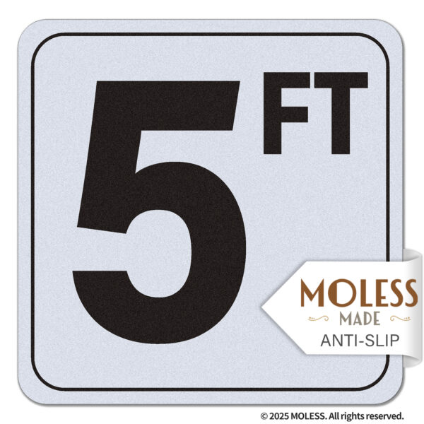 MOLESS 5FT Pool Depth Stickers - 6x6″ Anti-Slip Pool Number Markers