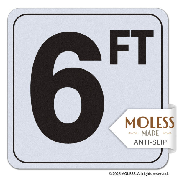 MOLESS 6FT Pool Depth Stickers - 6x6″ Anti-Slip Pool Number Markers