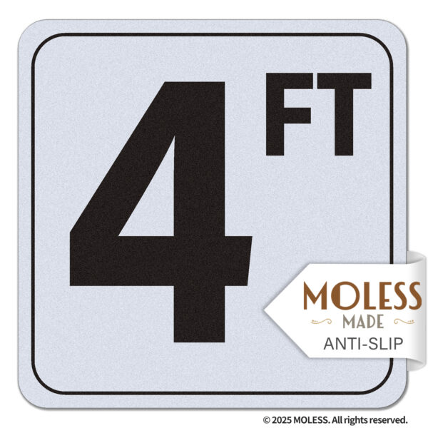 MOLESS 4FT Pool Depth Stickers - 6x6″ Anti-Slip Pool Number Markers