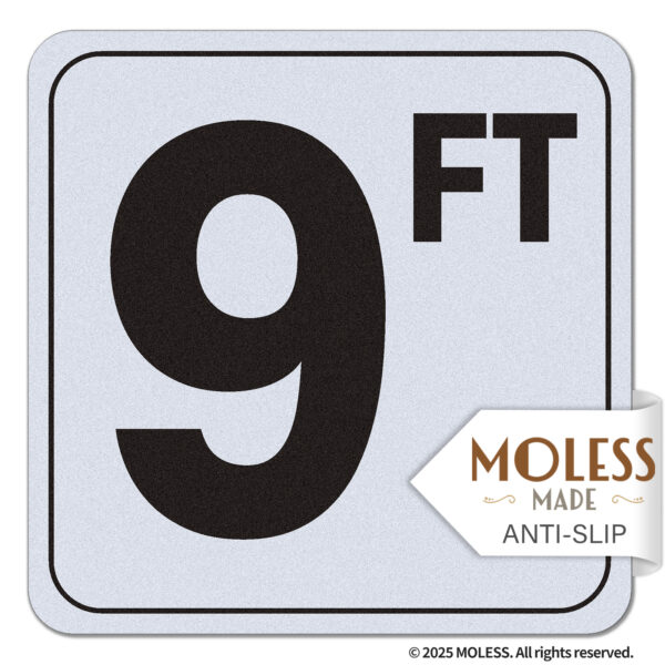 MOLESS 9FT Pool Depth Stickers - 6x6″ Anti-Slip Pool Number Markers